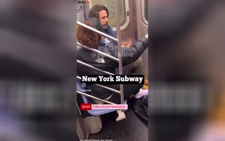 Nasty Woman Tells Man Sitting On NYC Subway To Move So She Can Put Her Legs Up, Slaps Him, Then Puts Her Legs Across His