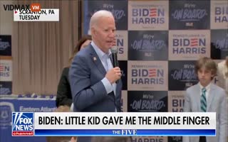 Listen To Biden Talk About All The F Biden Signs He Sees And The Little Kids Giving Him The Finger