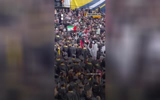 Pro-Hamas Twats Interrupting The Graduation At University Of Michigan Got Chants Of USA And 'Shut The F*Ck Up' Thrown At Them 