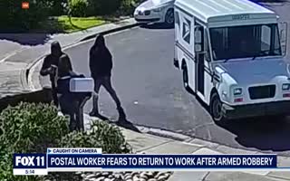 Two Thugs Put A Gun To A 63-Year-Old Female Postal Worker's Head And Rob Her In Broad Daylight In Lawless Commiefornia