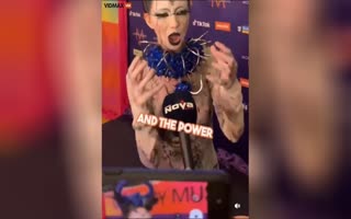 Maralyn Manson Wannabe, Bambi Thug Cries And Throws F-Bombs After Losing To Israel At Eurovision