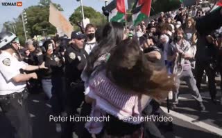 Insane Pro-Hamas Protesters Storm The Brooklyn Museum, Cops Rough Them Up, Bust Some Heads