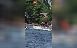 Heroic Teen Jumps From Jet Ski Onto Runaway Boat To Save The Day