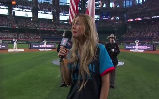 Singer Ingrid Andress Hilariously Butchers The National Anthem At The Home Run Derby, Immediately Checks Herself Into Rehab 
