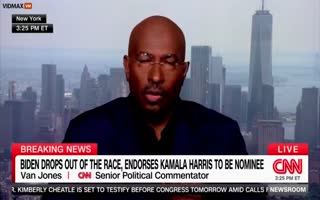LOL, CNN'S Van Jones Starts To Cry After Creepy Joe Drops Out Of The Race
